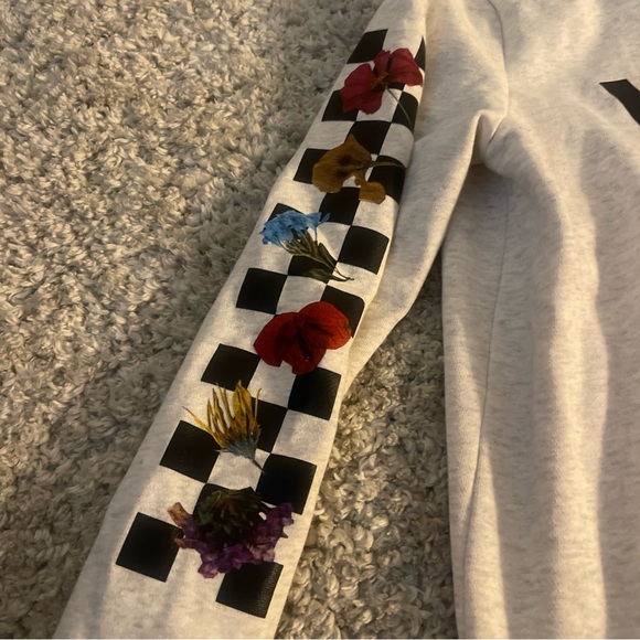Vans Flower Checkered Hoodie XS Women New without tags - Picture 5 of 8